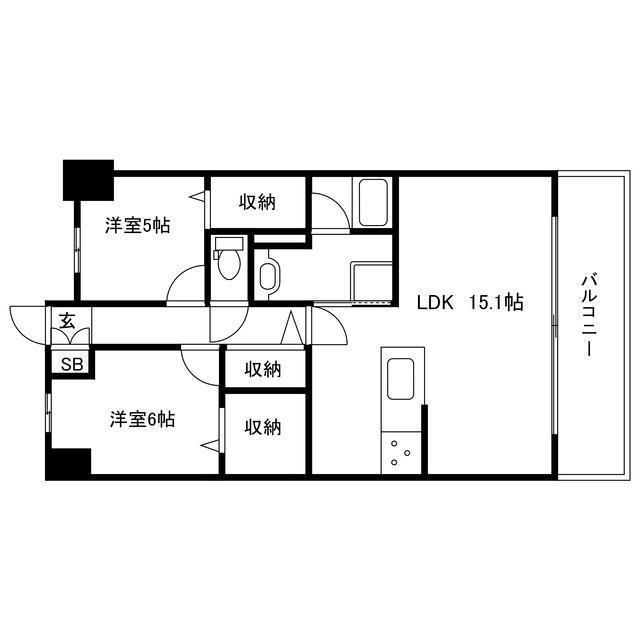 OAFLAT阿成(2LDK/5階)の間取り写真