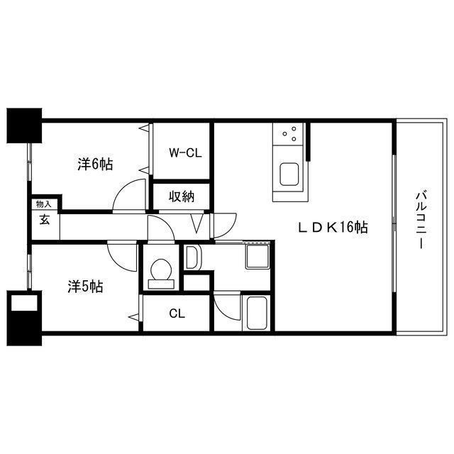 OAFLAT阿成(2LDK/1階)の間取り写真