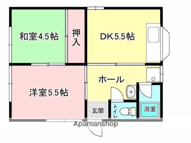山陽本線 はりま勝原駅 徒歩17分 1階建 築24年(2DK)の間取り写真
