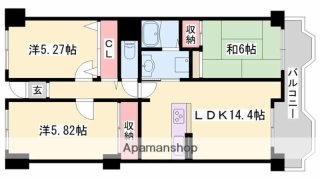 シャトゥ・ブランシェ(3LDK/3階)の間取り写真