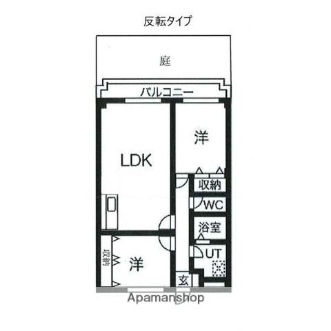 プラチナコート青山(2LDK/1階)の間取り写真