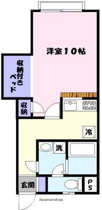 STAGE 1(1K/2階)の間取り写真