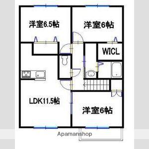 ブランフルーレB(3LDK/2階)の間取り写真