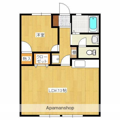 シティ青山(1LDK/1階)の間取り写真