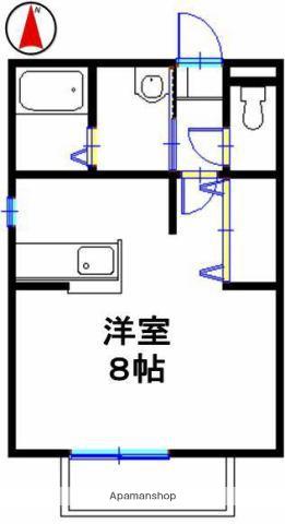 コメット新宮(1K/2階)の間取り写真