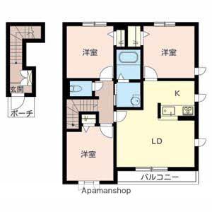 メゾン クレール(3LDK/2階)の間取り写真