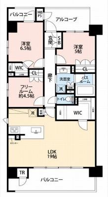 ワコーレ姫路オーナーズレジデンス(2SLDK/8階)の間取り写真