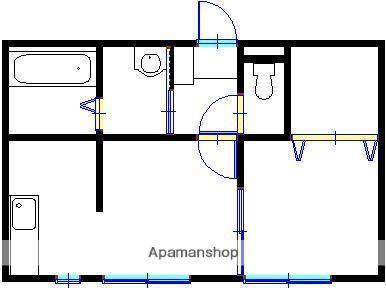 ソレジオ(1DK/1階)の間取り写真
