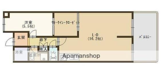 シャトー三木(1LDK/3階)の間取り写真