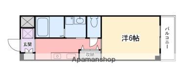 インタービレッジ城北二番館(1K/3階)の間取り写真