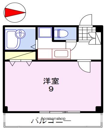 VIA LACTEA(1K/2階)の間取り写真