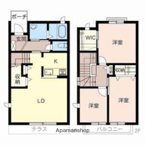プチウエストⅢ　Ｂ(3LDK)の間取り写真