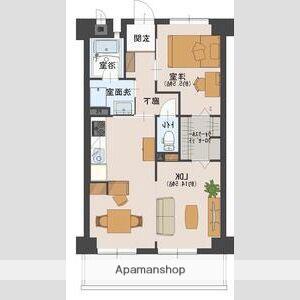 シャトー日東A棟(1LDK/3階)の間取り写真