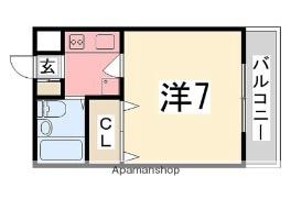 ジュネス城北新町3(1K/2階)の間取り写真