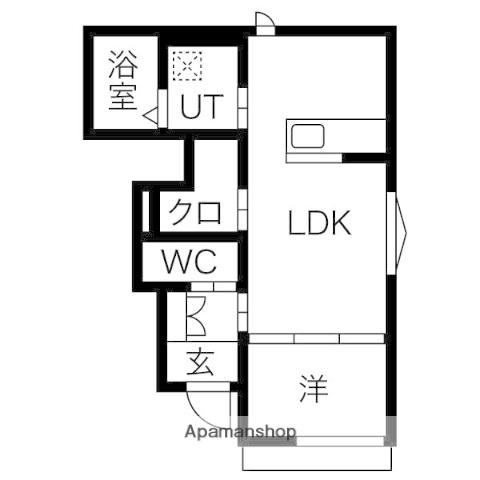 アイメゾン東山(1LDK/1階)の間取り写真