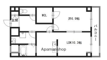 CAPITAL.I姫路(1LDK/9階)の間取り写真