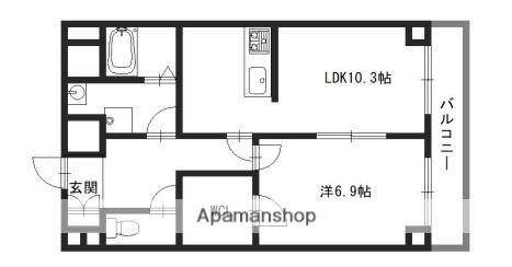 CAPITAL.I姫路(1LDK/9階)の間取り写真