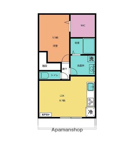 グランディール網干(1LDK/2階)の間取り写真