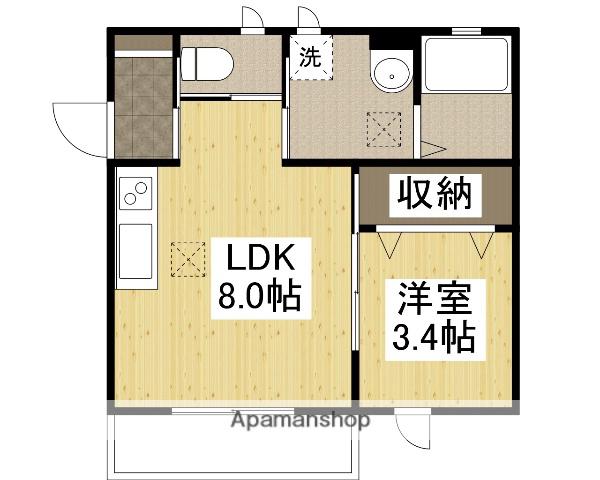 MISTRAL東姫路駅前Ⅱ(1LDK/1階)の間取り写真
