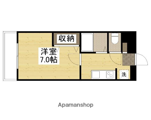 ジュネス伊伝居2(1K/4階)の間取り写真