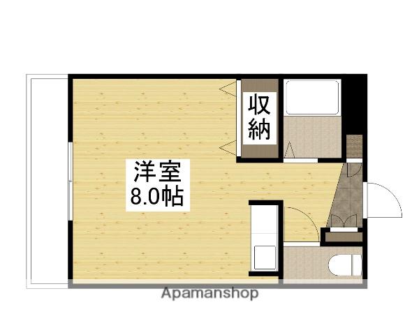 パールメゾン新在家(ワンルーム/2階)の間取り写真