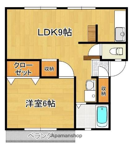 コーポラスエイト(1LDK/1階)の間取り写真