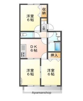 メゾン高須(3DK/2階)の間取り写真