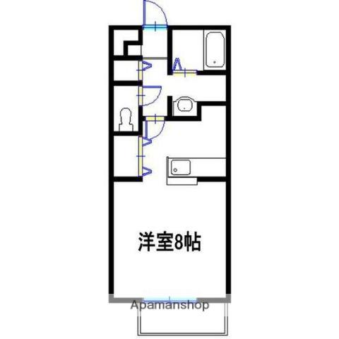 コンフォートテクノⅡB棟(1K/2階)の間取り写真