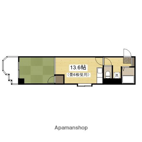 ホワイトシャトー小林(1DK/2階)の間取り写真