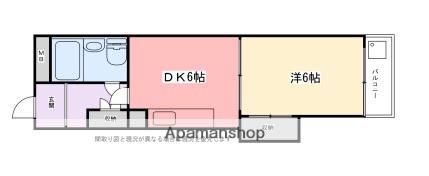 土山中村コーポⅠ(1DK/1階)の間取り写真