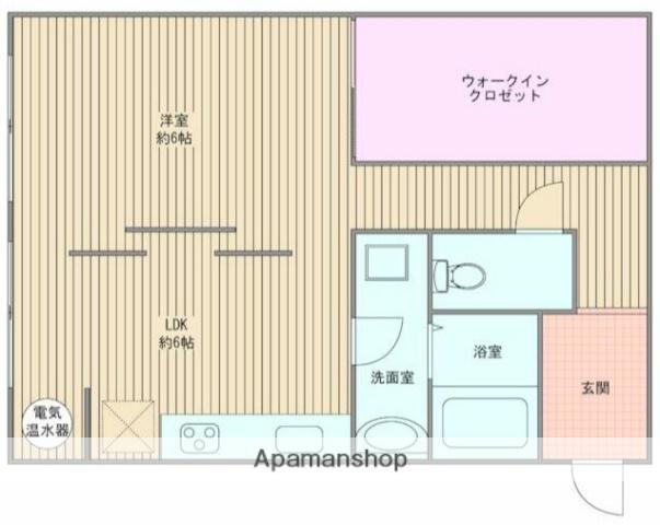 奥野ビル(1LDK/4階)の間取り写真