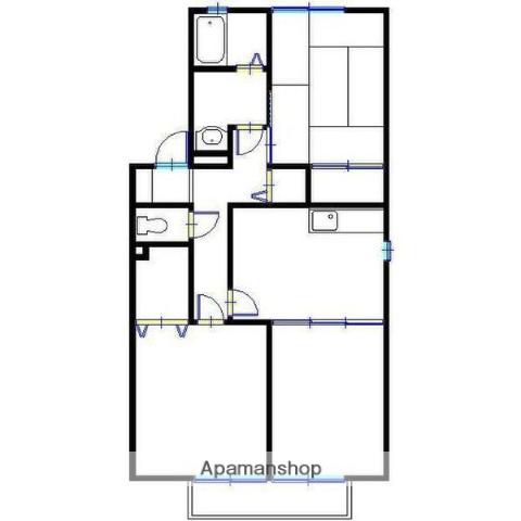 オークヒルズC棟(3DK/1階)の間取り写真