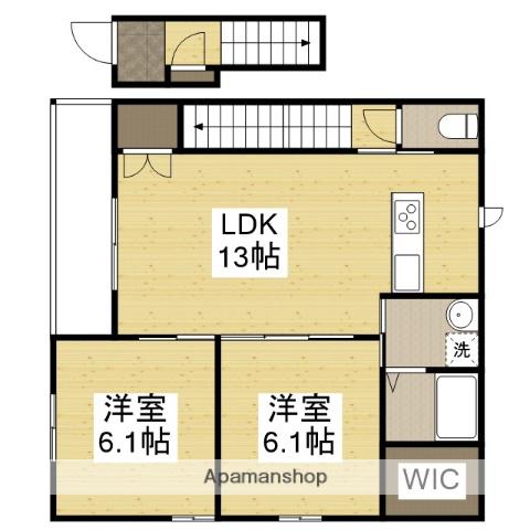 WELL COURT(2LDK/2階)の間取り写真