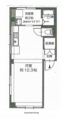 BRIGHT AND FAN TERRACE(ワンルーム/3階)の間取り写真