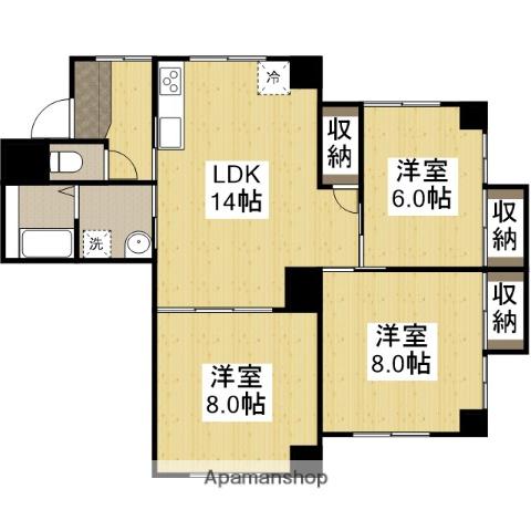 シャルムみつひろ(3LDK/3階)の間取り写真