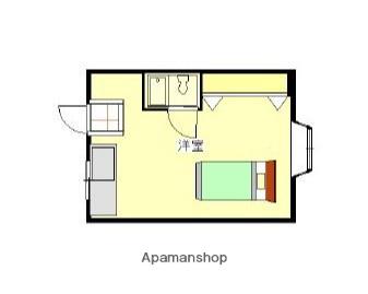 書写マンションB棟(ワンルーム/3階)の間取り写真