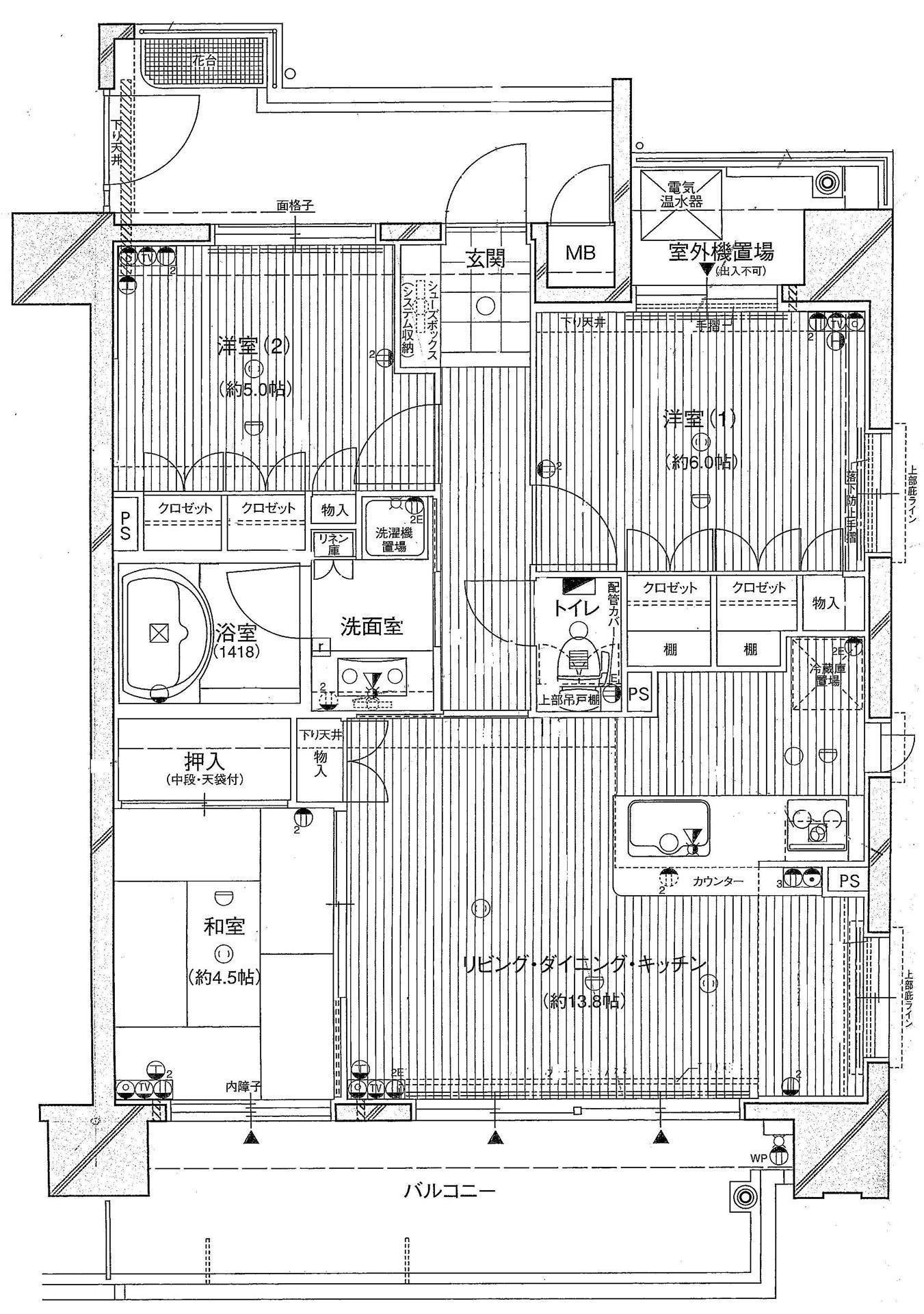 ネバーランド姫路(3LDK/9階)の間取り写真
