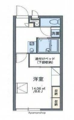 シティライフ保城Ⅱ(1K/1階)の間取り写真