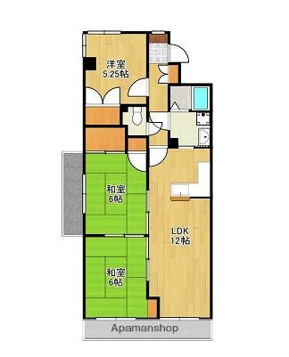 ラ グレイス姫路(3LDK/4階)の間取り写真