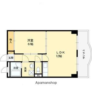 ダイヤマンション(1LDK/4階)の間取り写真