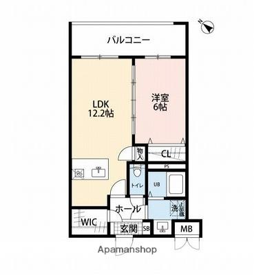 ラフィネコートⅡ(1LDK/1階)の間取り写真