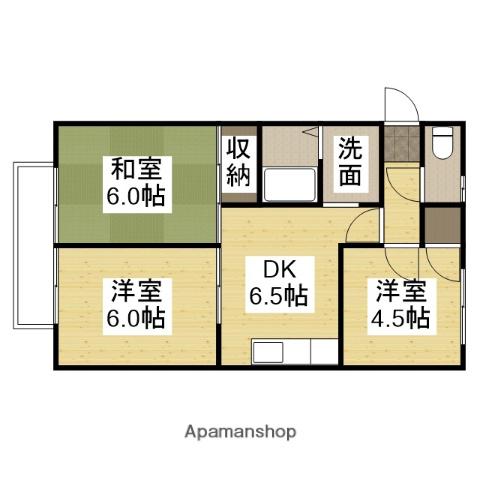 サンライフ雅(3DK/2階)の間取り写真