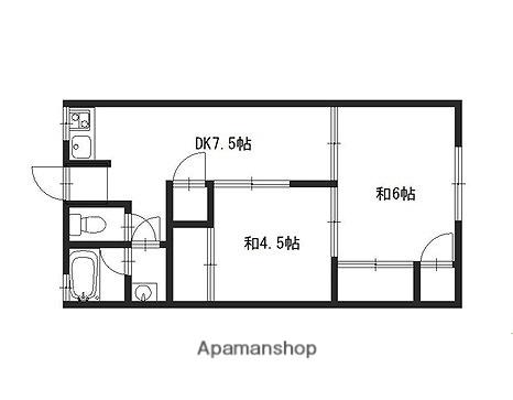 レインボープラザ(2DK/2階)の間取り写真