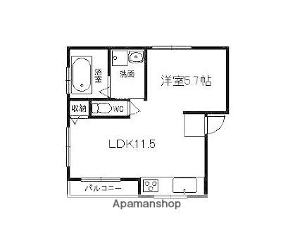 福住マンション(1LDK/1階)の間取り写真