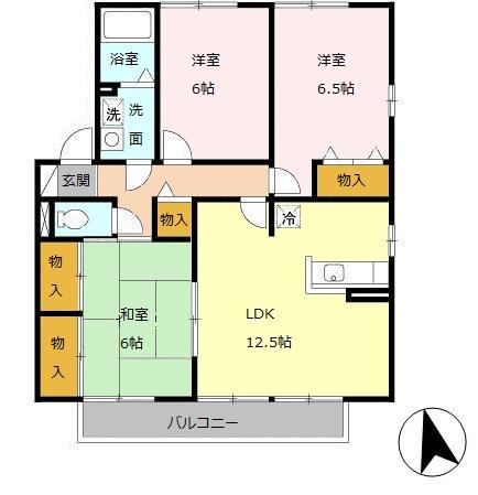 フォレスト21(3LDK/2階)の間取り写真