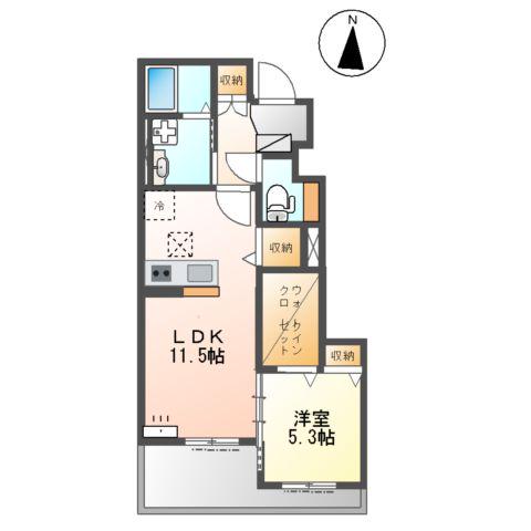 アルモカーサ(1LDK/1階)の間取り写真