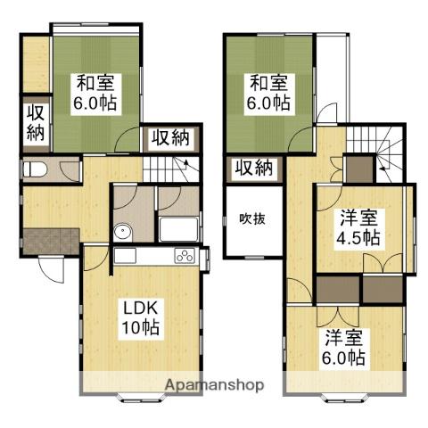 山陽電気鉄道本線 山陽姫路駅 バス乗車時間：22分 北平野バス停で下車 徒歩3分 2階建 築38年(4LDK)の間取り写真