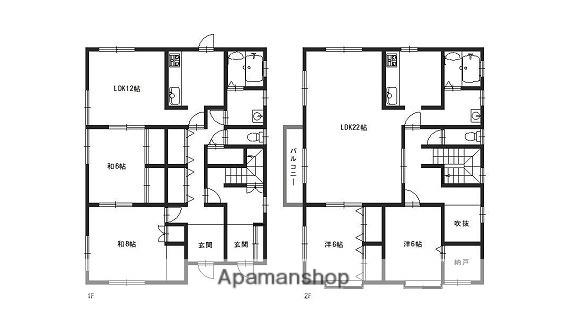 播但線 姫路駅 バス乗車時間：26分 書写郵便局前バス停で下車 徒歩8分 2階建 築29年(4SLDK)の間取り写真
