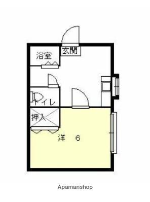 サンハウス(1K/1階)の間取り写真