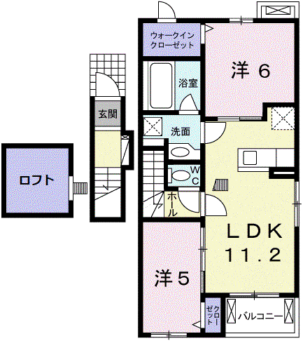 ファイン コルソⅤ(2LDK/2階)の間取り写真